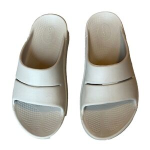 OOFOS Ooahh Slides Tan Recovery Comfort Sandals Mens 9 Womens‎ 11 EU 42